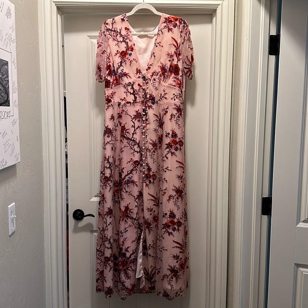 Willow & Clay floral velvet dress. Size XL. New without tags.